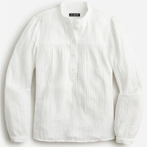 J. Crew White Fresco top